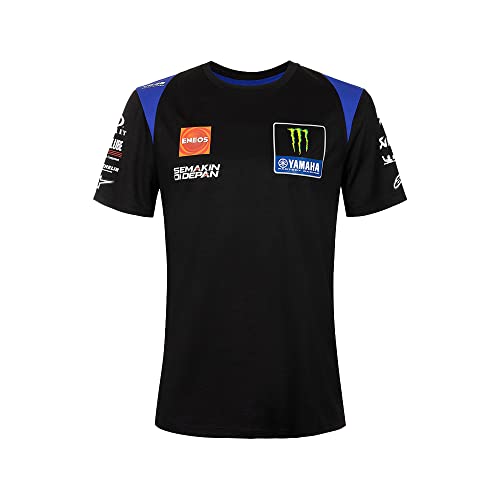 Valentino Rossi VR 46 Herren Replik Yamaha Monster Team 2022 T-Shirt, Schwarz, Large von Valentino Rossi