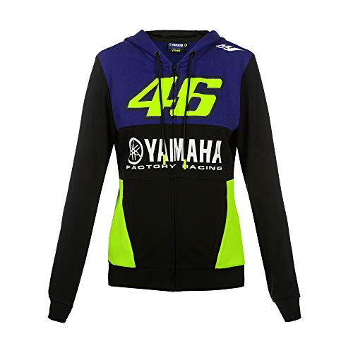 Valentino Rossi Sweatshirt Mit Durchgehendem Reißverschluss Yamaha VR46,Frau,XS,Blau von Valentino Rossi