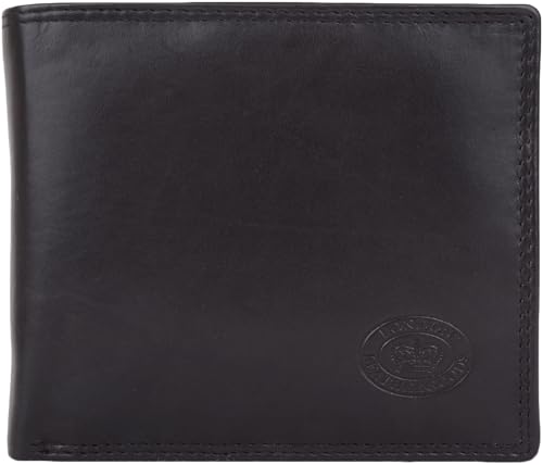 Herren-Geldbörse aus weichem Leder mit mehreren Kartenfächern und Taschen, Schwarz , Einheitsgröße, Casual von Valita