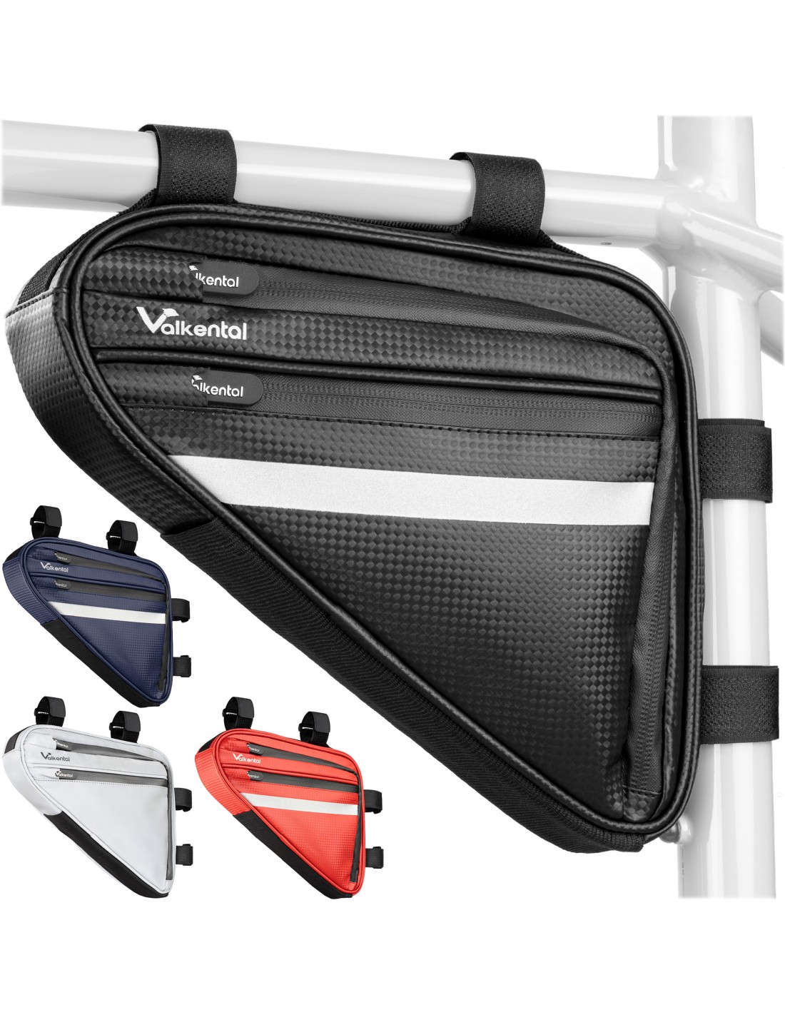 Valkental Triangel Bag - Praktische Rahmentasche mit viel Platz, schwarz Taschenvariante - Rahmentasche, von Valkental