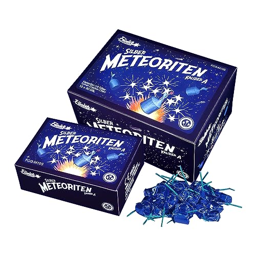 vama Funke Silber Meteoriten Crackling Sterne mit großen Lauten Silberfunken Knattersterne Knallblitze Silvester Feuerwerk Jugendfrei (12) von vama