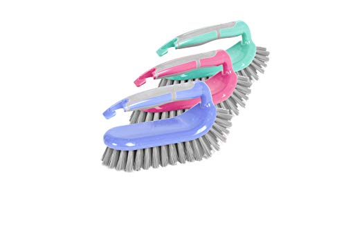 4er Pack Scheuerbürste/Reinigungsbürste mit extra extrem starken Borsten und einem Antirutsch-Softgriff von VanessasShop