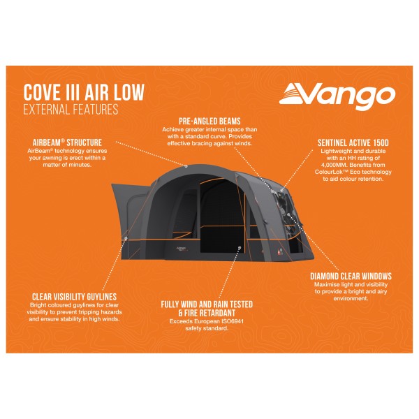 Vango - Cove III Air Low - Busvorzelt grau von Vango