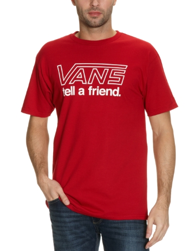 Vans Herren T-Shirt Tell A Friend, Cardinal, L, VOC2CAR von Vans