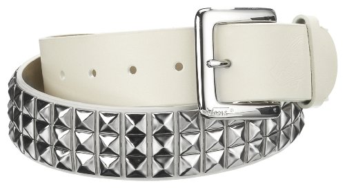 Vans Ledergürtel Studded Leather Belt, White/Silver, M von Vans