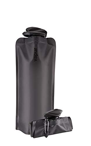 Vapur Unisex Eclipse Flexible Wasserflasche mit Karabiner, 1 Liter, 36 oz, 2 Stück, verdunkelnd, (36 oz) von Vapur