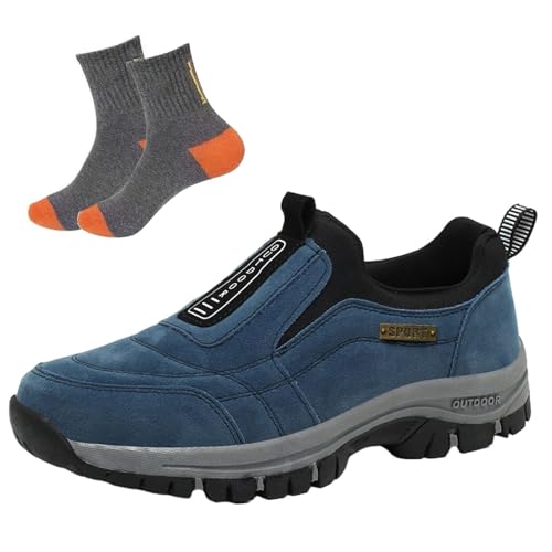 Varyhoone 2024 New Hatme Shoes,Hatme Orthopedic Walking Shoes,Hatme Orthopaedic Men's Hiking Shoes Sports Shoes Breathable Lightweight Slip On Shoes (Blue,EU 47) von Varyhoone