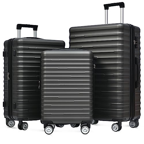 Vasysvi Gepäckset – DREI Größen für Verschiedene Reisebedürfnisse, ABS-Material, TSA-Schloss, wasserdicht, Teleskopgriff, erweiterbare Kapazität, stilvoll von Vasysvi