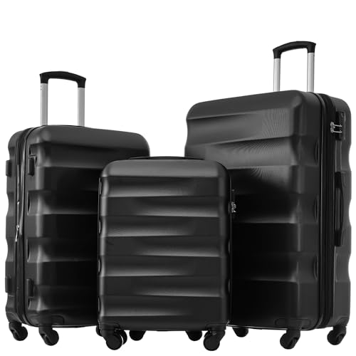 Vasysvi Koffer-Set, Hartschalen-Koffer, Rollkoffer, Reisekoffer, Handgepäck 4 Rollen, ABS-Material, TSA Zollschloss von Vasysvi