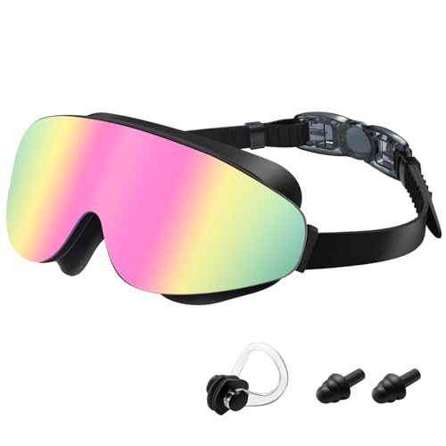 Vatefery Schwimmbrille für Kinder, Kleinkinder, 6–14, kristallklar, polarisiert, für Kinder, Mädchen, Jungen, Anti-Beschlag, wasserdicht, UV-Schutz, Weitsichtgläser von Vatefery