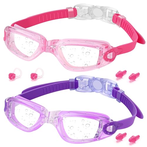 Vatefery taucherbrille kinder, 2er-Pack, UV-Schutz, beschlagfrei, transparent, für Kinder, Jungen, Mädchen, Junior und Jugendliche von Vatefery