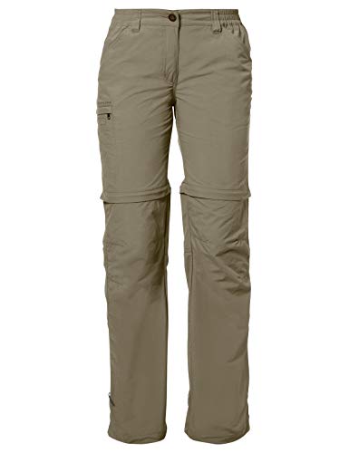 VAUDE Damen Hose Women's Farley Zip-Off Pants IV, abzippbare Wanderhose, muddy, 38/Short, 038734744380 von VAUDE