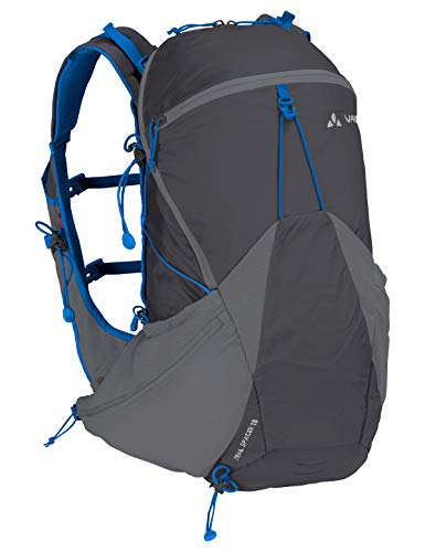 VAUDE Trail Spacer 18, Innovativer Rucksack für Speed Hiking und Biking Sporttasche, 48 cm, 18 Liter, Iron von VAUDE