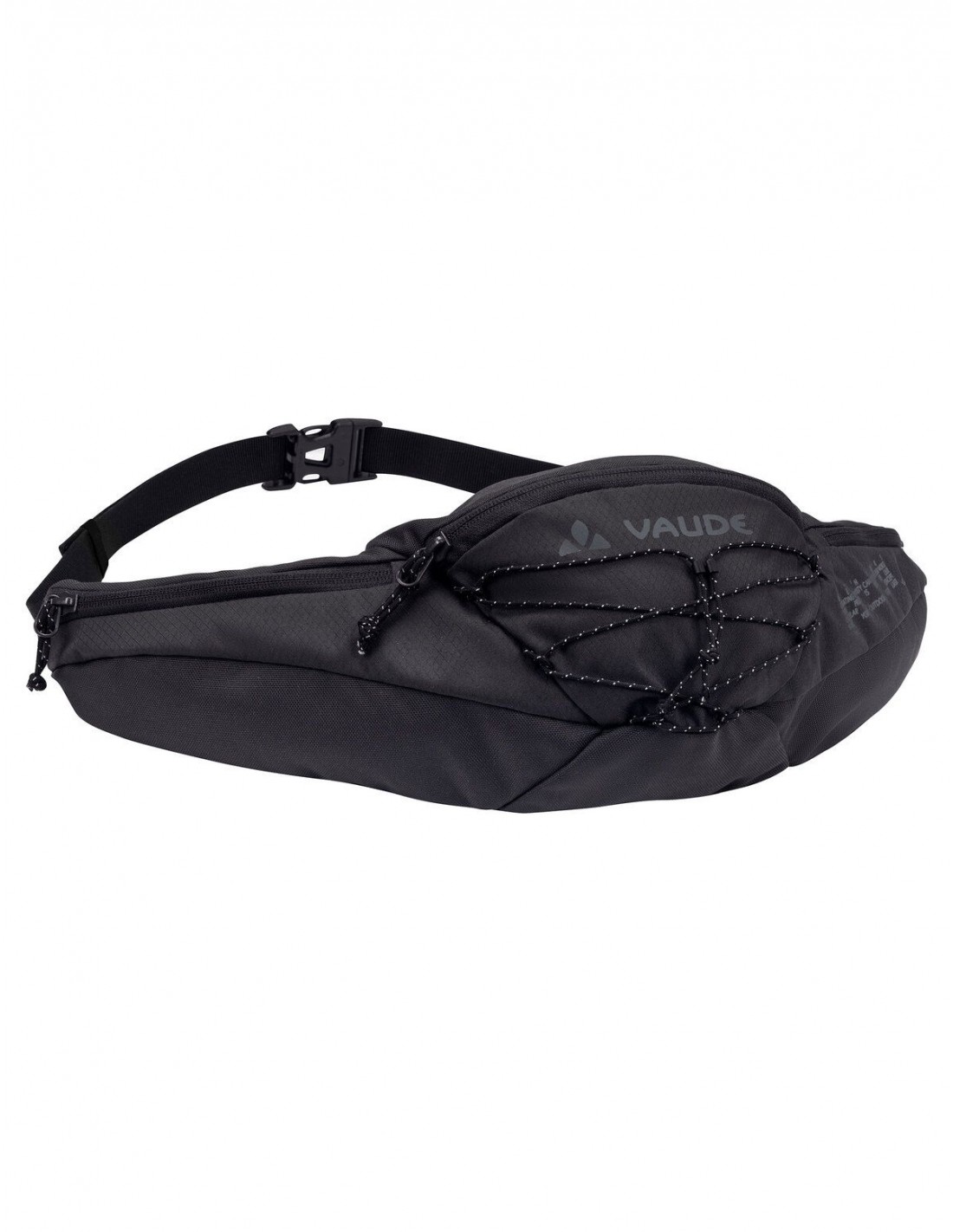 Vaude Hüfttasche Elope 2 Liter, phantom black (schwarz), gepolsteter Rücken, verstellbarer Hüftgurt, mehrere Fächer von Vaude