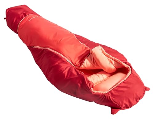 VAUDE Kinder Schlafsack Alpli Adjust 400 SYN, längenverstellbarer Kinderschlafsack, geeignet für Größen von 105-135cm, dark indian red, one Size, 129616520010 von VAUDE