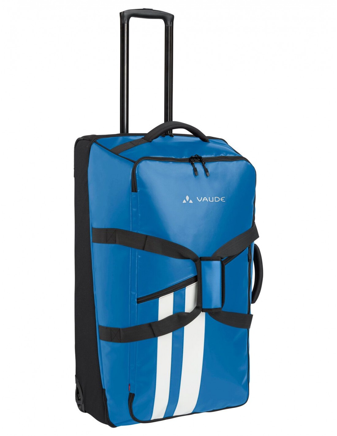 Vaude Reisetasche Rotuma 90 Liter, azure (blau), Tragegriff, mit Rollen, PVC-frei, für Reisende und Wanderer von Vaude