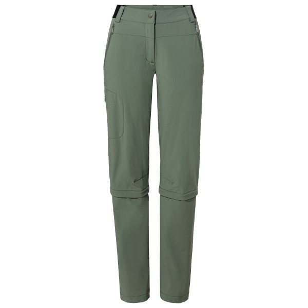Vaude - Women's Farley Stretch Capri T-Zip Pants III - Zip-Off-Hose Gr 48 - Regular oliv von Vaude