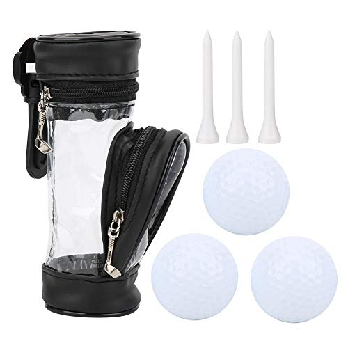 Golfballtasche, Leder Golfball Tee Zubehör Werkzeugtasche Multifunktions-Aufbewahrung Taillentasche für Golftraining Freizeitsport von VBESTLIFE