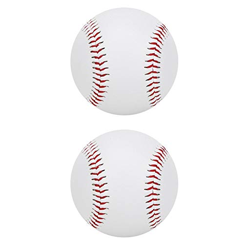 Soft Baseballs, 2 Stück PU Elastic Soft Filling Training Wear Resistant Base Ball Batting Übung Softball Alloy Bat Hit(Baseballs) von VBESTLIFE
