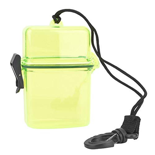 Vbest life Transparente Tauchbox Kunststoff wasserdichte Versiegelungsbox mit Lanyard Haken zum Surfen Kanu Kajak Tauchen Schwimmen(Transparentes Gelb) von Vbestlife