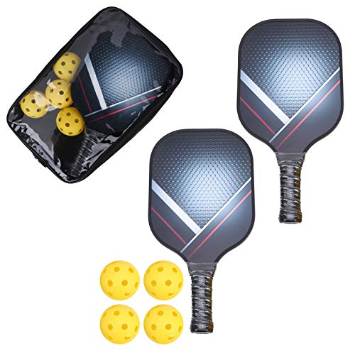 1 Set tragbares Pickleball-Paddelset Honeycomb Fiberglas Pickleball Racket Ball Kit mit Racket Cover Bag von Vbestlife