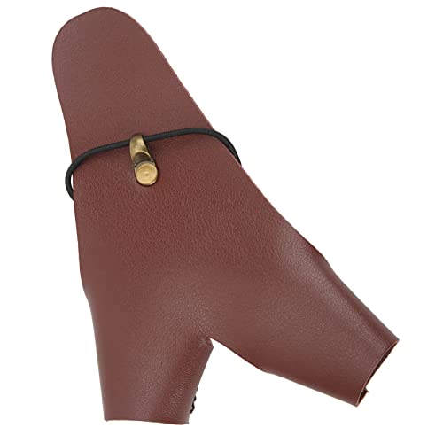 VBESTLIFE Bogenschießen-Handschutz, Verstellbarer Handschutz aus PU-Leder für Traditionelles Bogenschießen Im Freien(Braun) von VBESTLIFE