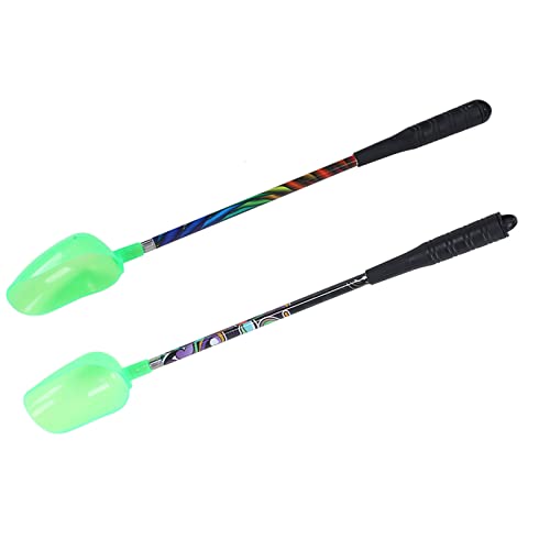 VBESTLIFE Angelköder-Wurflöffel, 2PCS Teleskop 3 Abschnitte Edelstahl Kunststoff Angelköder Scoop Angelköder-Wurflöffel Löffel für Outdoor-Köder von VBESTLIFE