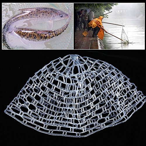 Vbestlife Gummi Fischernetz Outdoor Fliegenfischen Kescher Clear Rubber Ersatz Mesh Bag(120CM) von Vbestlife