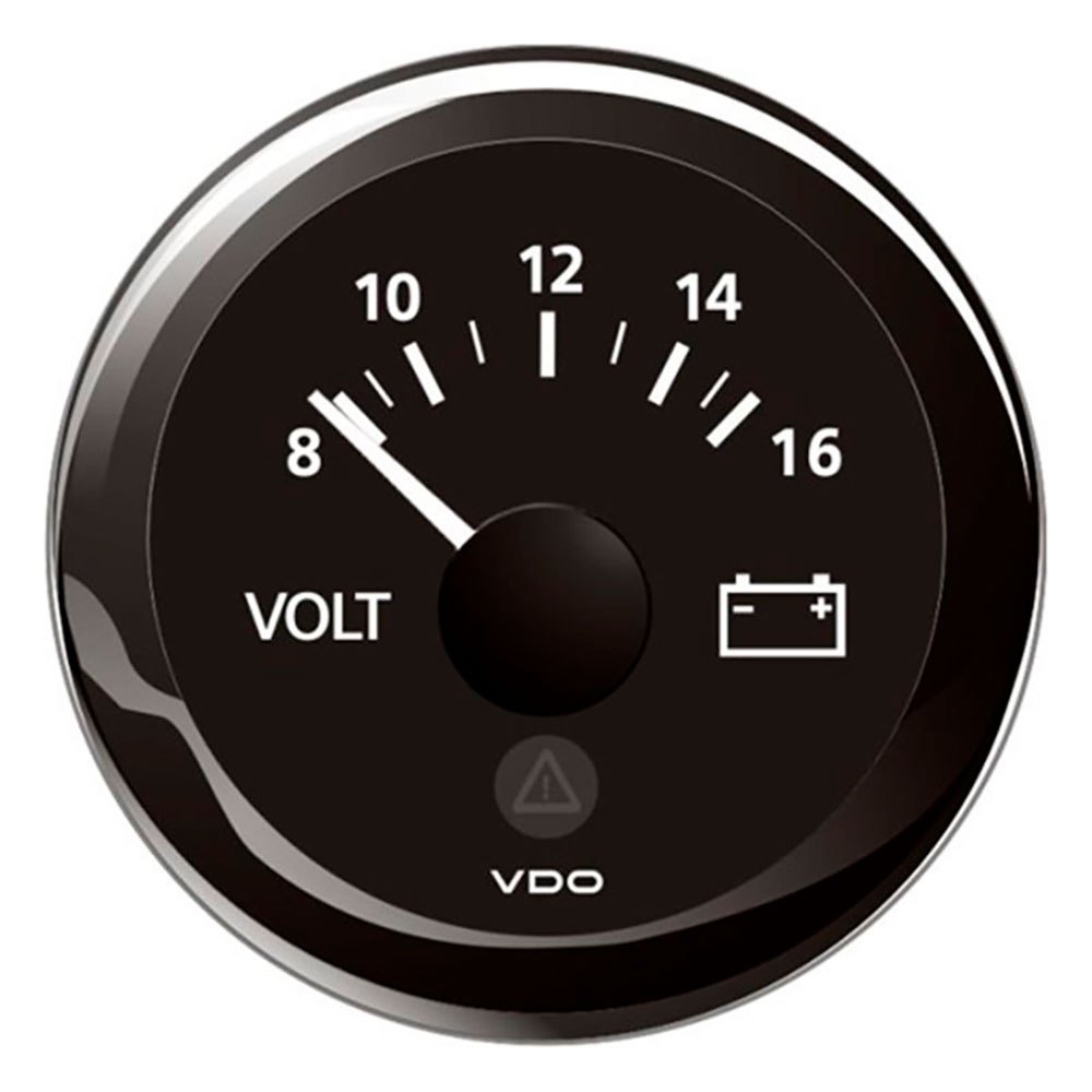 Vdo View Line 8-16v Round Voltmeter Silber 52 mm von Vdo