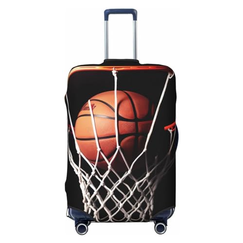 VducK Reisegepäck-Abdeckung, Basketball-Koffer-Abdeckungen für Gepäck, modischer Koffer-Schutz, passend für 45,7–81,3 cm große Gepäckstücke, Schwarz , S, Gepäck-Set von VducK