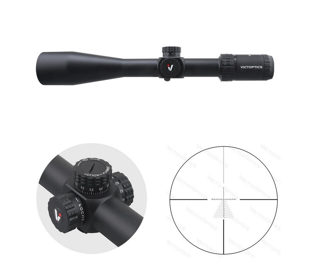Vector Optics Victoptics OPFF-02 S6 6-24x50 FFP Zielfernrohr (Ideal für Jagd, Sport und Airsoft) von Vector Optics