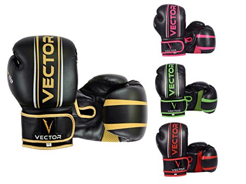 VECTOR SPORTS Premium Boxhandschuhe - Schutz für Kampfsport, Boxen Handschuhe, Kickboxen & Sparring mit Boxsack - Handgefertigt aus Maya-Leder Damen Männer Herren von VECTOR SPORTS