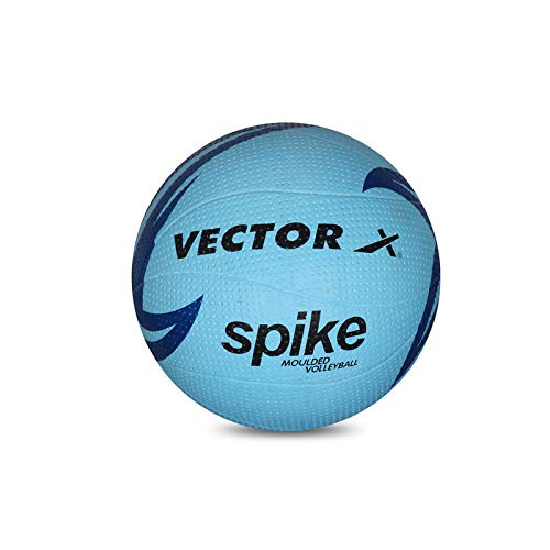 VECTOR X Spike Volleyball (Blue, Size: 4) Material: Rubber| Water-Resistance | Moulded Construction | Rubber Build von Vector X