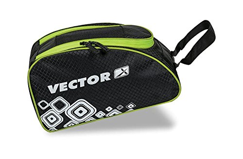 Vector X Shoe Kit Bag (Black-Green) Material: Polyester | Premium Quality Zip von Vector X