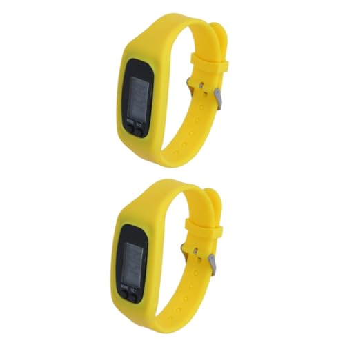 Veemoon 4 Stück Schrittzähler Uhr Damenuhr fitnesuhr Sportuhr Kalorien beobachten einhandzwinge Handring elektronische Uhr digitales LCD-Armband Anschauen Tracking-Gerät Digitaluhr Kind von Veemoon