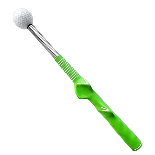 Veenewy 1 Stück Golfschwung-Übungsstab, Teleskop-Schwungtrainer, Hilfsmittel, Golf-Haltungskorrektur, Übungszubehör, Grün von Veenewy
