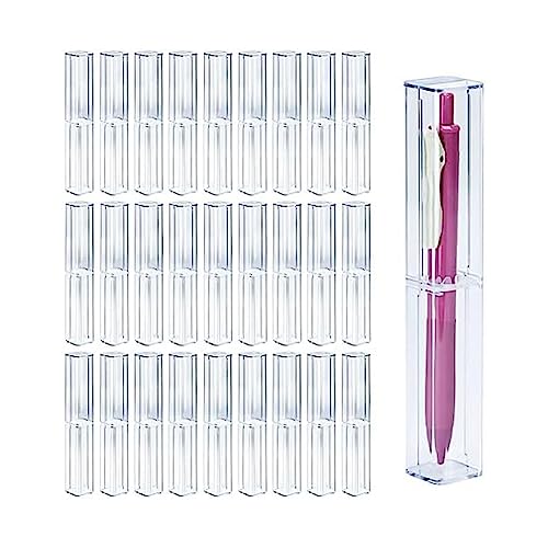Veenewy 25-Teiliges Transparentes Acryl-Federmäppchen, Bleistift-Verpackungsbox-Set, Leerer Aufbewahrungsbehälter für Stifte Aus Kunststoff von Veenewy