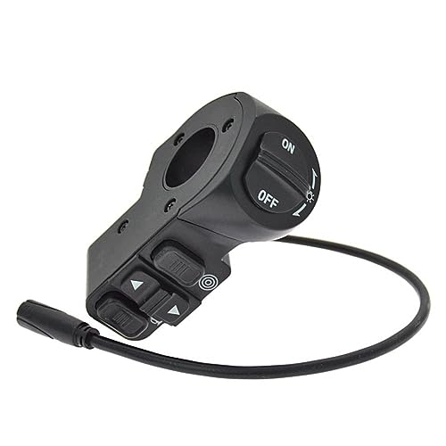 Veenewy DREI-In-Eins-Schalter für Elektrofahrrad, Roller, Scheinwerfer, Blinker, Hupe, Steuertaste, Selbstsichernder Schalter von Veenewy