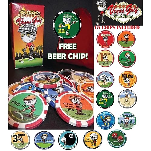 Vegas Golf Foxyware High Roller Complete Edition – Alle 14 Chips Poker Chip Golf Spiel von Vegas Golf