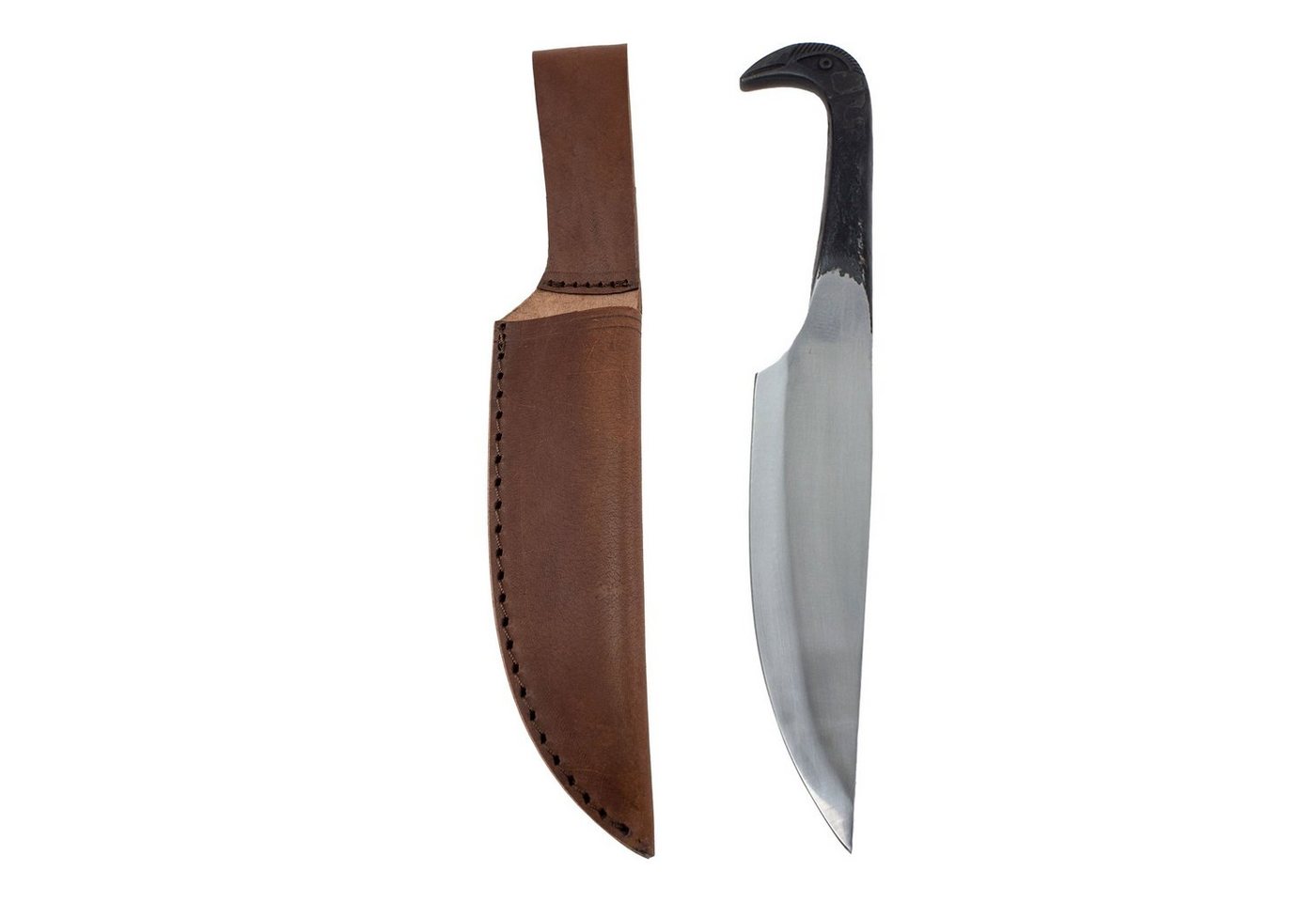 Vehi Mercatus Universalmesser Handgeschmiedetes Wikinger Messer mit Vogelkopf aus Edelstahl von Vehi Mercatus