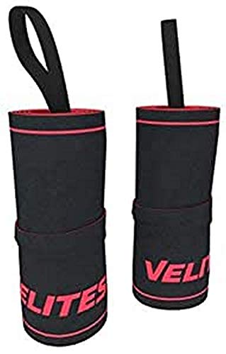 Velites Wrist Wraps for Crossfit, Gym or high Intensity Sport | 2 Layer Fabrics Adjustable Wrist Wraps for Athletes | Core Wrist Wraps (Red) von Velites