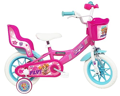 Vélo ATLAS Mädchen Vélo Enfant Fille 12' Stella La Pat' Patrouille équipé De 1 Frein Paw Patrol Kinderfahrrad mit 1 Bremse, Pink von Vélo ATLAS