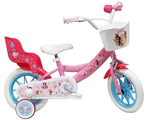 Vélo ATLAS Mädchen Kinderfahrrad 12 Zoll Disney Princess mit 1 Bremse, Rosa, 12'' von Vélo ATLAS