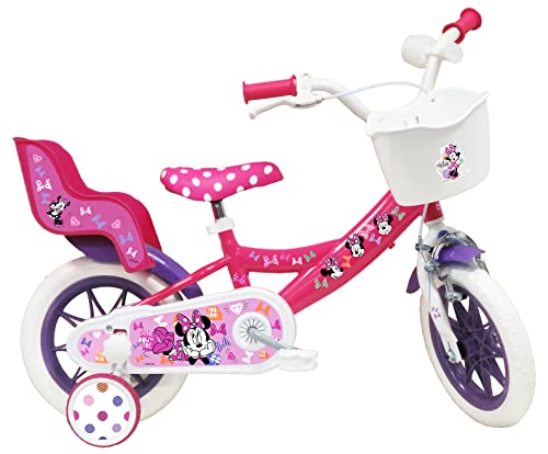 Vélo ATLAS Mädchen Kinderfahrrad 12 Zoll Minnie Von Disney mit 1 Bremse Mickey, Rosa, 12'' von Vélo ATLAS