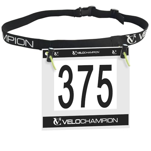 VeloChampion Triathlon Running Startnummerngürtel. Einstellbar. (S/M Erwachsene, 1) von VeloChampion