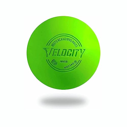 Velocity Lacrosse-Ball für Muskelknoten, myofasziale Entspannung, Yoga & Triggerpunkttherapie – festes Gummi, wissenschaftlich entwickelt für Haltbarkeit und Zuverlässigkeit, Limettengrün, 3 Bälle von Velocity