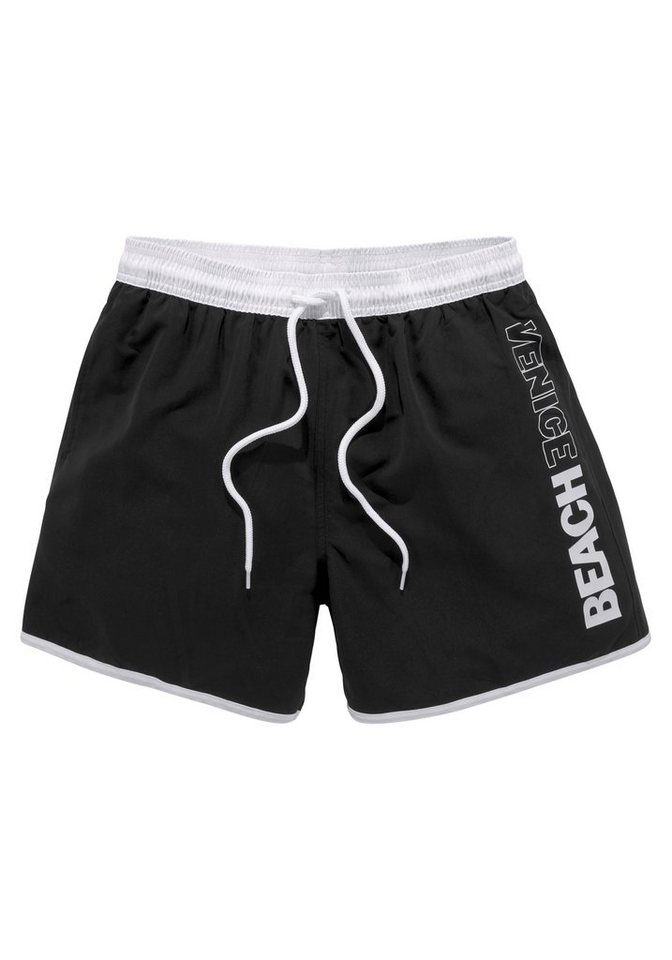 Venice Beach Badeshorts Bo mit Logodruck am Bein von Venice Beach