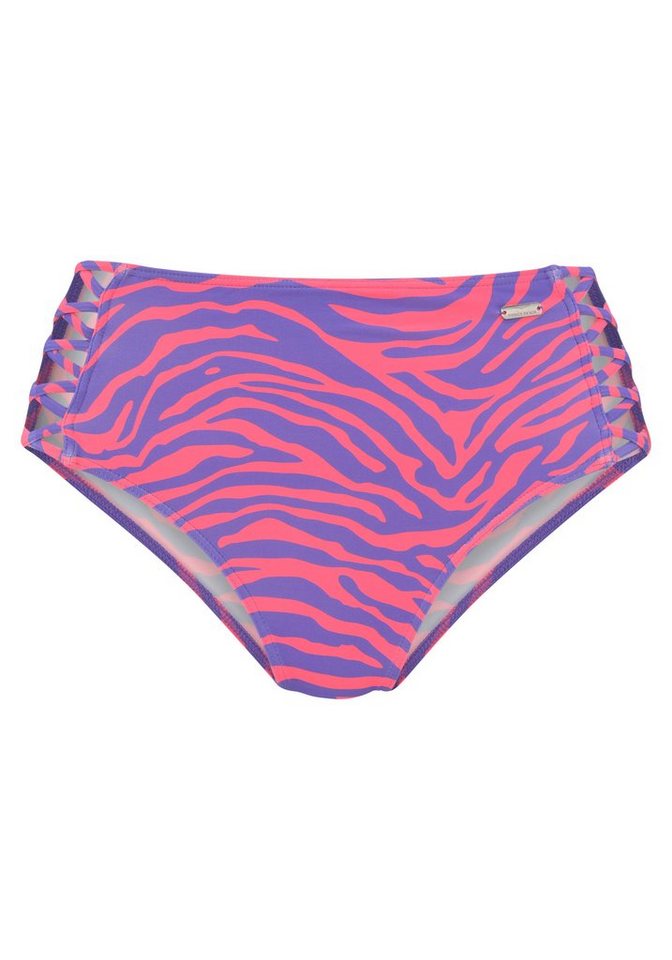 Venice Beach Highwaist-Bikini-Hose Fjella mit gekreuzten Bändern von Venice Beach