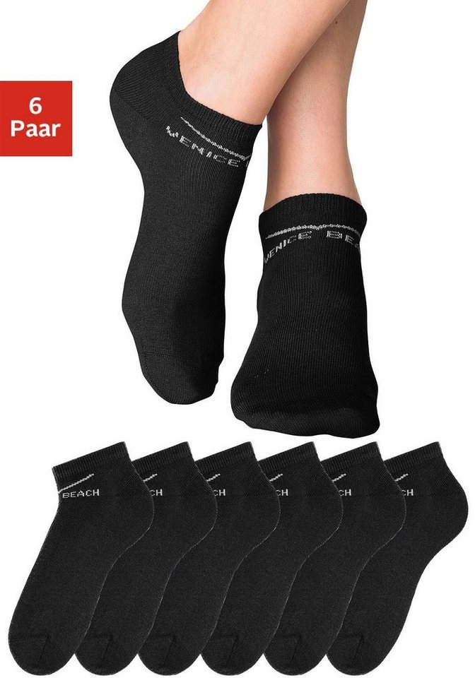 Venice Beach Sneakersocken (Set, 6-Paar) perfekte Passform durch LYCRA-Anteil von Venice Beach