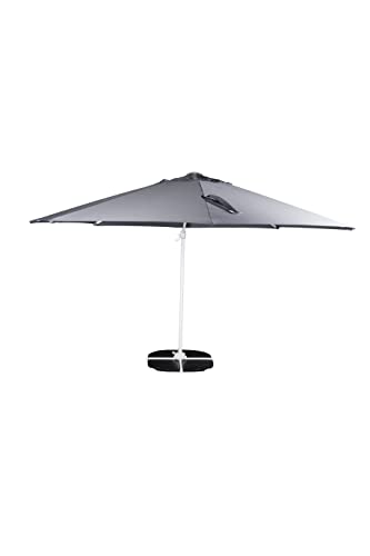 Venture Home Leeds - Umbrella - 3,5 m diam 360 grader - White/Grey fabric von Venture Home
